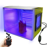 Caja de curado UV de resina de gran espacio con luces LED UV de 395nm, cubierta de curado UV con temporizador, secador de resina de gran tamaño con 96 LED