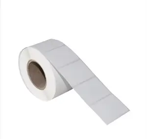 סיטונאי ריק לבן הדפסה מותאמת אישית ישירה תרמית ברקוד גלילי מדבקות תוויות נייר