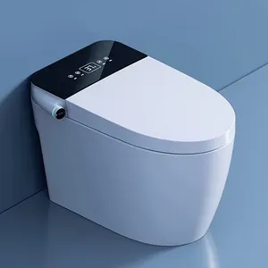 Modern auto open round shape sanitary ware one piece intelligent toilet bathroom smart toilet