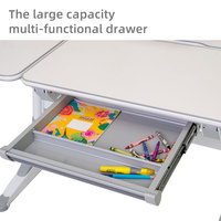 Bureau d'étude moderne pour enfants à hauteur réglable, design ergonomique, bois et acier, pour chambre et bureau à domicile