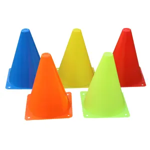 Top Sale Plastic Football Yellow Rubber Training One Marker Equipment Soccer Training Cones
