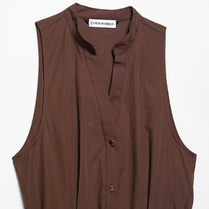 SHENZHU Vestido <span class=keywords><strong>Midi</strong></span> de <span class=keywords><strong>Moda</strong></span> Chic para Mujer, Primavera 2025, con Cinturón, Estilo Vintage, Sin Mangas, Vestidos Femeninos, Robe Mujer - Product Image 3