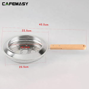 Celldeal — filet de grains de <span class=keywords><strong>café</strong></span> en acier inoxydable, Style coréen, avec poignée en bois, Cage de cuisson pour grains - Product Image 4