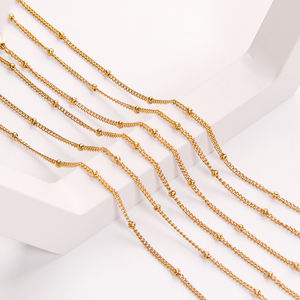 Powell – chaîne Satellite de perles en acier inoxydable, 20 pouces, 2 Mm, <span class=keywords><strong>plaqué</strong></span> <span class=keywords><strong>or</strong></span>, <span class=keywords><strong>pour</strong></span> la fabrication de <span class=keywords><strong>bijoux</strong></span>, vente en gros - Product Image 1