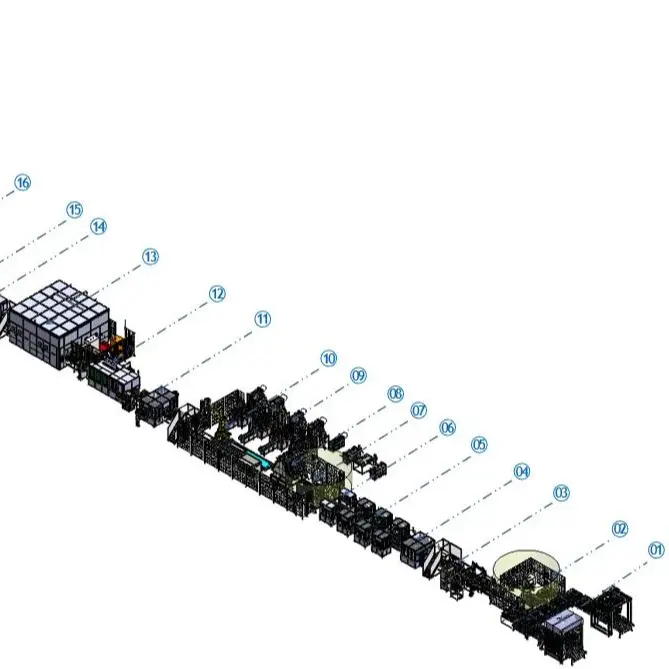 Batterieherstellungs-Packungsmontagemaschinen-Linie Lithiumproduktion automatisches prismatisches Lifepo4 Zellmodul Ausrüstung Li-Ionen-Batterie