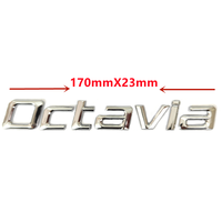 Emblème 3D chromé noir Octavia, lettres, badge de coffre arrière pour Skoda OCTAVIA 1 2 3 4 A5 A7 MK3, autocollant, décalcomanie, accessoires