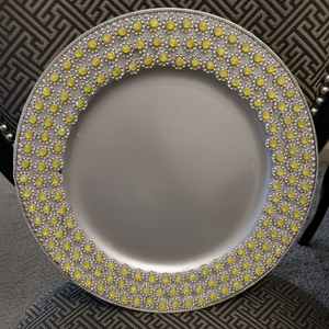 Nouveau cristal écologique plaqué or décoratif pour assiette chargeur forme artisanale plats alimentaires assiette de service pour la maison - Product Image 1