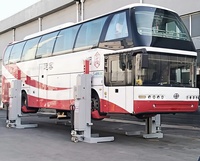 Pont élévateur hydraulique sans fil robuste à 4 poteaux pour camions - Élévateur mobile à 4 colonnes / Élévateur polyvalent, capacité 30T, hauteur de levage 25-72,8 pouces pour usage commercial