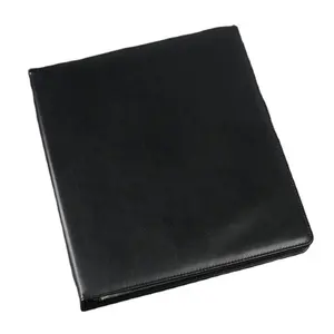 Tempat Berkas Bisnis Kulit PU 3 Cincin Binder Sarung Padfolio Folder Eksekutif Tas Dokumen A4 Ukuran Huruf Profesional