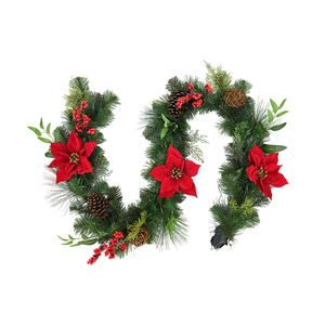 Guirlande de Noël artificielle en PVC personnalisée en usine, guirlande de Noël en pin pour intérieur et extérieur - Product Image 1