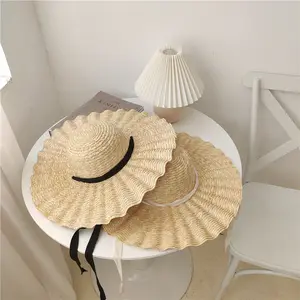 WoZhen, новый дизайн, Европейская Женская шляпа, соломенные шляпы от солнца, круглая шляпа с широкими полями, пляжная шляпа с козырьком