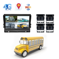 SeemeTech Monitor de Coche de 10.1 Pulgadas, 4 Canales, GPS, Full HD, IPS TFT LCD, Pantalla Cuádruple, Auto/PAL/NTSC, Conexión USB, 1 Año de Garantía