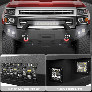 Parachoques Delantero con Cabrestante de Ancho Completo ULON, <span class=keywords><strong>Precio</strong></span> de Fábrica, para Camioneta Chevy <span class=keywords><strong>Silverado</strong></span> 1500 2014 <span class=keywords><strong>2015</strong></span>, Negro - Product Image 5