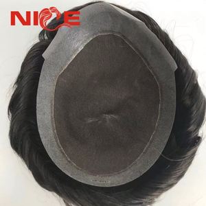 Parrucche da uomo all'ingrosso dall'Australia dall'aspetto naturale, protesi capillari maschili in capelli umani indiani - Product Image 1