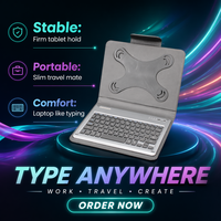 Grosir Pabrik Keyboard Mini Portabel Nirkabel Plastik Baru 10.1 inci untuk Laptop