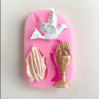 Trophée Paix Colombes Clap Silicone Moule Fondant Gâteau Jante Décoration Chocolat Moule