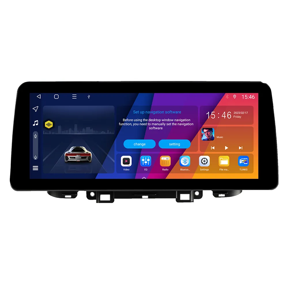 12.3 inç hücre içi QLED ekran araba radyo KIA Sportage 2018-2019 için düşük Android Octa çekirdek araba Stereo DVD GPS navigasyon Ca