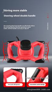 Macchina di intonacatura per rivestimento di vernice per mastice in polvere di cemento per calcestruzzo miscelatore elettrico ad alta potenza industriale - Product Image 6