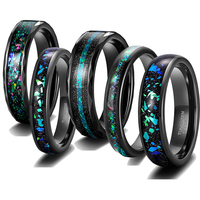 Beliebte 8mm Wolfram Opel Inlay Ringe für Männer Frauen Paare Ehering Blank Ring für Inlay