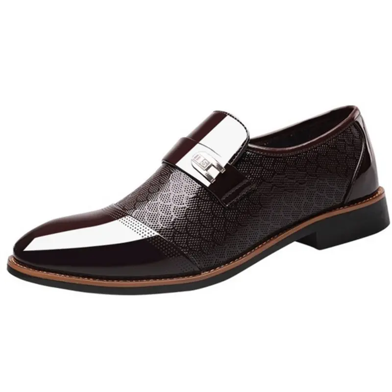 2024 ucuz kabartmalı erkek iş elbise ayakkabı ofis yürüyüş loafer'lar Oxford resmi deri ayakkabı adam için