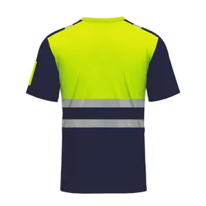 Hivis two tone Short Sleeve Work Polo T Shirt Orange Fluorescent Polo T Shirts