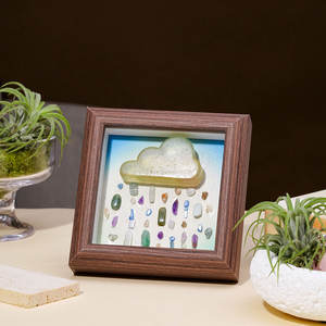 Vente en gros de cristal naturel agate nuage avec puces pluie cadre <span class=keywords><strong>photo</strong></span> support ornement cristal artisanat chambre décoration en cristal - Product Image 5