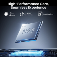 Ordinateur portable professionnel de haute qualité, nouveau, 14,1 pouces, Intel N95, processeur quadricœur 1,7 GHz, SSD 1 To, écran FHD 1080p IPS, graphismes UHD anglais, Windows 11