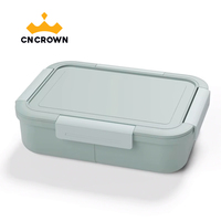 Boîte Bento Japonaise Réutilisable en PP avec 3 Compartiments, Scellé TPE Anti-Fuite, Contenant Repas Design Moderne, Option Impression Personnalisée – Vente en Gros