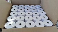 Rouleau de papier thermique 80x80mm 55gsm pour impression de reçus, image noire, papier de caisse enregistreuse - Vente chaude