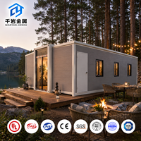 Casa Contenedor Prefabricada Plegable y Expandible de 20 pies con Doble Ala, Construcción Rápida, Impermeable, Portátil, Oficina para Jardín