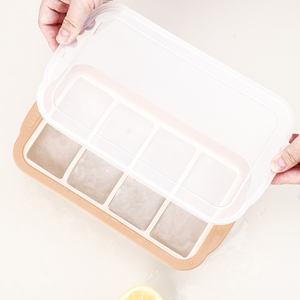 Moule à glaçons en silicone antiadhésif à 4 cavités en acier inoxydable, bac à glaçons, moule <span class=keywords><strong>de</strong></span> cuisson DIY pour desserts, avec couvercle, logo personnalisé, démoulage facile, haute qualité - Product Image 3
