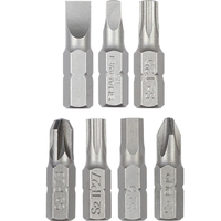 Embouts de tournevis Torx mini S2 en acier de 25 mm de long T20 T25 T27 T30, embouts Torx ISO avec trou pour vis Allen Phillips Pozi