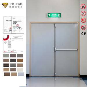 Portes coupe-feu commerciales en acier certifiées USA pour hôtels, modernes et sécurisées, double <span class=keywords><strong>porte</strong></span> extérieure en métal, résistance au feu 3 heures, <span class=keywords><strong>barre</strong></span> <span class=keywords><strong>anti</strong></span>-<span class=keywords><strong>panique</strong></span> - Product Image 1