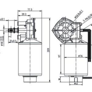 Lubrication Pump Motor 12V 100W 120W 180W 63mm 76mm Permanent Magnet DC <b>Worm</b> Gear Motor Low Noise Long Shaft - Product Image 5