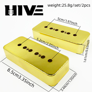 Cubiertas de <span class=keywords><strong>pastillas</strong></span> de guitarra HIVE Vintage P90, tapas de <span class=keywords><strong>pastillas</strong></span> con blindaje contra ruido, carcasa de pastilla P90 para guitarra eléctrica de 50/52 mm - Product Image 2