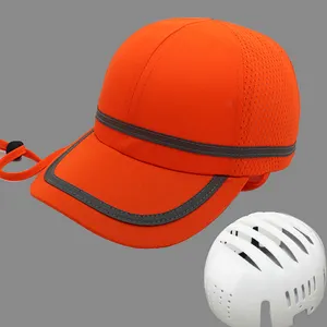 Casco protector de seguridad para fabricación Industrial, reflectante, naranja brillante, procesamiento de taller, sombrero de béisbol anticolisión