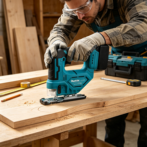 ชุดเครื่องมือไฟฟ้าไร้สาย <span class=keywords><strong>Makita</strong></span> 18V Brushless 4-in-1 ประกอบด้วย เลื่อย<span class=keywords><strong>จิ๊</strong></span><span class=keywords><strong>ก</strong></span><span class=keywords><strong>ซอ</strong></span><span class=keywords><strong>ว์</strong></span> เครื่องขัด<span class=keywords><strong>ก</strong></span>ระดาษทรายแบบวงโคจร เครื่องมืออเนกประสงค์ และเครื่องเจียร สำหรับงานไม้ - Product Image 2