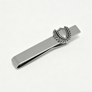 Clips de Corbata Personalizados de Aleación Plateada Pulida, Regalo Formal para Hombres, para Bodas y Negocios, Barra y Pin para Corbata - Product Image 5