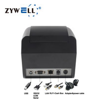ZYWELL Nueva Impresora de Etiquetas sin Revestimiento DT ZY-3311 Impresora de Etiquetas de Código de Barras Térmica con Corte Automático