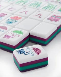 Ensemble de Mahjong portable de luxe en plastique durable résistant à l'eau, 160 tuiles, pour 4 joueurs, fabrication OEM en Chine - Product Image 2