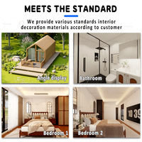 Kits de maisons préfabriquées miniatures, structure modulaire, petite maison de jardin, pièce de jardin, villa moderne en acier léger et bois, design triangulaire de luxe