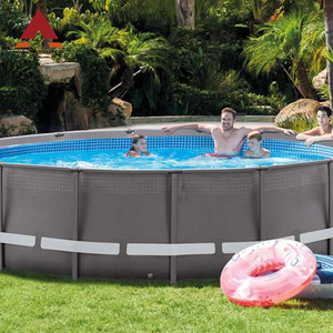 Nueva <span class=keywords><strong>Piscina</strong></span> Familiar Redonda <span class=keywords><strong>Tubular</strong></span> de PVC Resistente a los Rayos UV, Fácil de Instalar, Sobre el Suelo, para Niños - Product Image 4