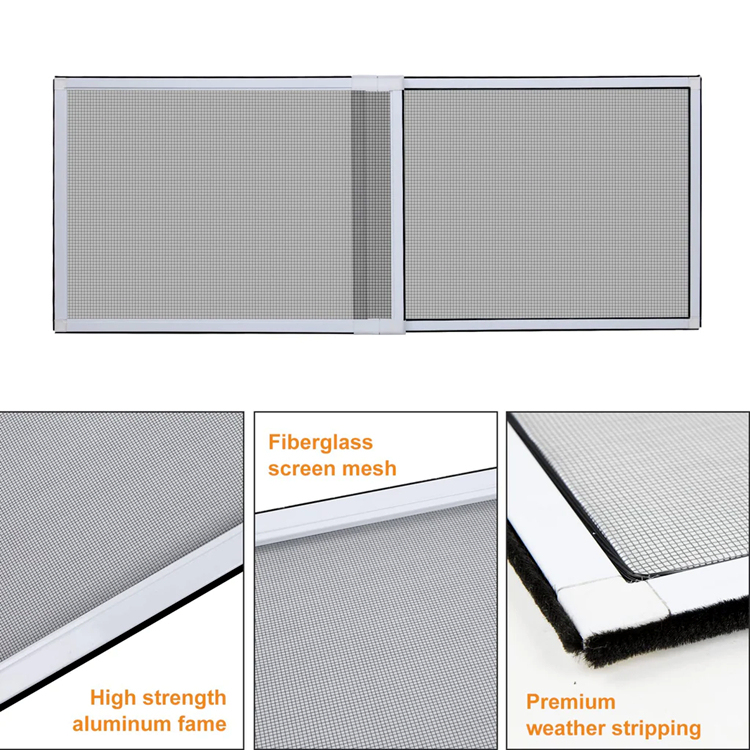 Hot Selling Adjustable Expandable Aluminum Door Windows Accessories Fly Insects Mosquito Mesh Sliding Screen Window Frame Kit · image 2