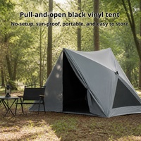 Tente de camping portable triangulaire à ouverture automatique instantanée en 1 seconde, tente de camping familiale pour la plage et le parc, protection solaire