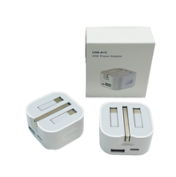 Adaptador de Corriente Eléctrico USB-C con Enchufe del Reino Unido, 35W PD 3.0 QC2.0, Protección OCP, Cable Retráctil para Laptop, Reloj Inteligente y Auriculares