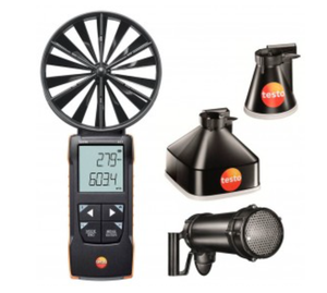 Kit de Anemómetro Digital Testo 417 Kit2 con Conos de Medición y Rectificador de Flujo 59.1 3937 (0.3-20 M/s) 0.1-118 CFM IP40 417 Kit - Product Image 4