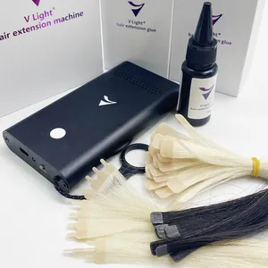 V Ánh sáng tóc mở rộng máy keo Kit Keratin phần mở rộng tóc 100% tóc con người mở rộng công cụ