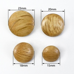 Nút trang trí hình rùa thời trang cổ điển Meetee CN054 thân thiện với môi trường, kích thước 18mm, chất liệu giả da, cán gỗ - Product Image 2