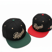 Gorra Clásica Negra RTS de 6 Paneles, Mezcla de Algodón y Lana, Logotipo Bordado en 3D, Estilo Hip Hop Vintage, Gorras Personalizadas con Cierre a Presión