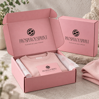Boîte en carton personnalisée pour vêtements, boîte d'expédition rose en carton ondulé avec logo personnalisé, emballage en carton écologique